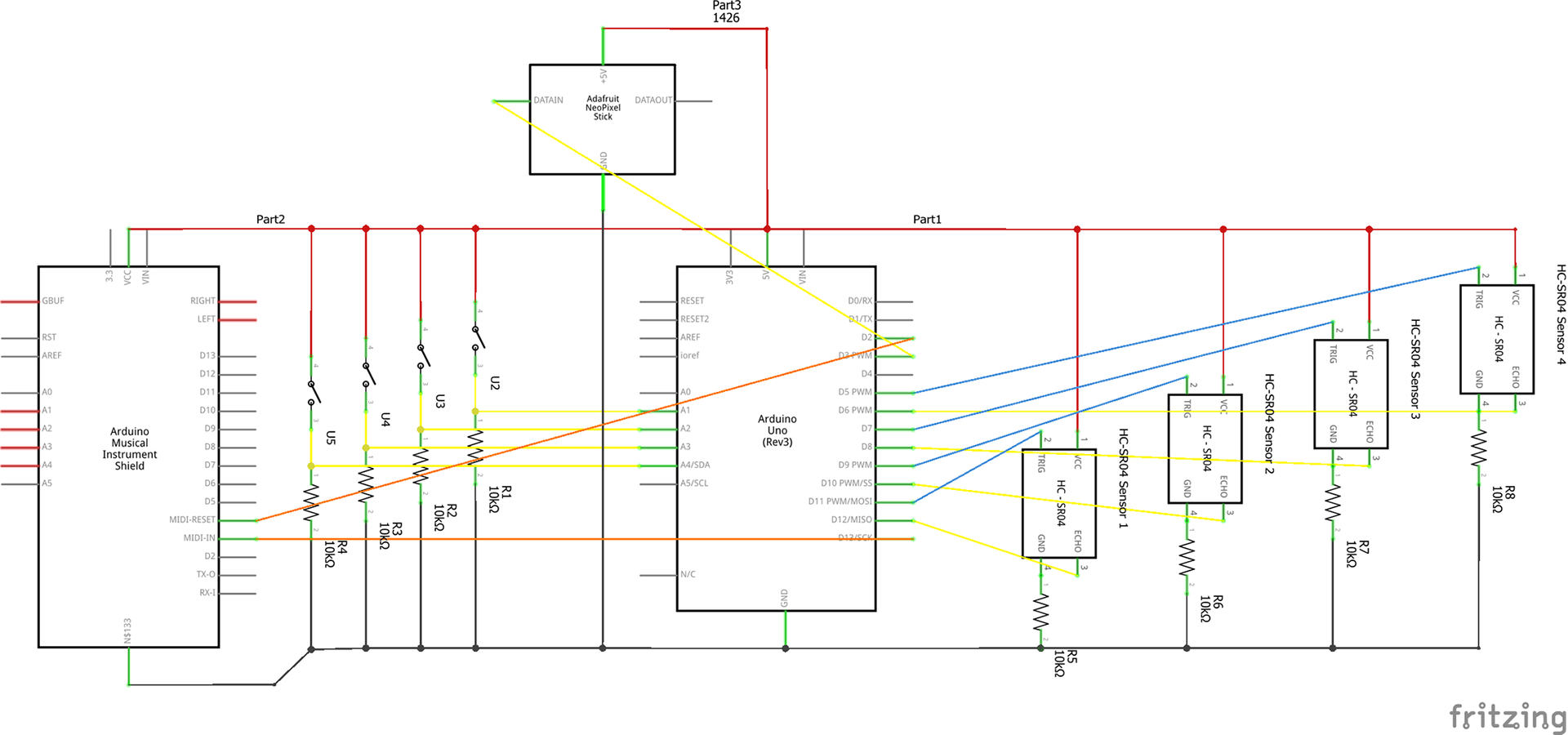 Schematic for Musync